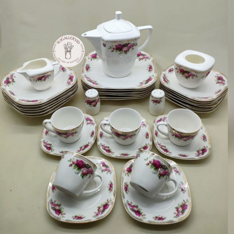Tea set Nakami Collection/tea set jepang keramik/tea set jbunga jepang/5 pcs cangkir tea set jepang