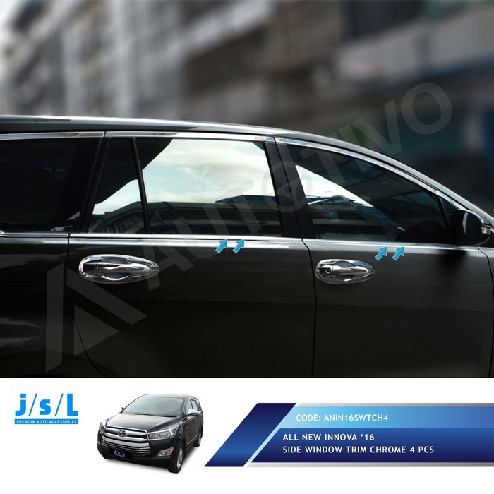 Aksesoris Innova Reborn List Kaca Samping Side Window Trim JSL