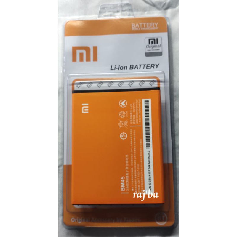 BATRE XIAOMI REDMI NOTE 2 BM45 ORI 99%