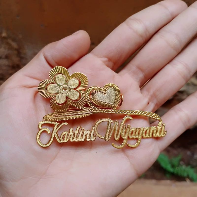 bros nama /bros custom /Grosir bros nama /kilang brooch nama /bros ukir nama /bros tempah nama-4