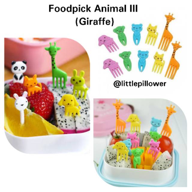 (Food pick animal 3) Food pick animal III/Tusukan Buah/Cetakan Bento/Bento Tools/Bekal Anak