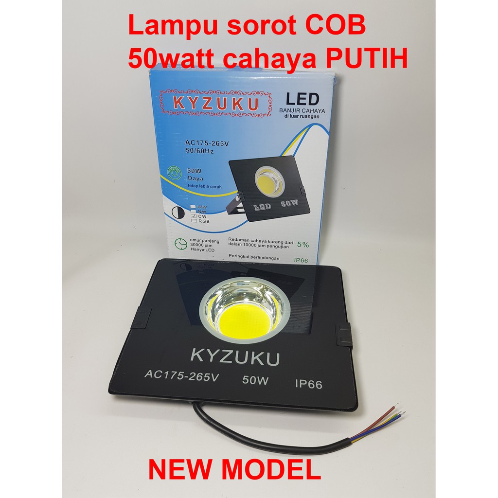 KYZUKU 220V AC 50 watt LED COB Floodled IP66 TIPIS / Lampu Sorot