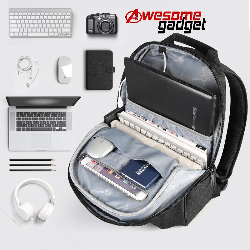 Tas Tigernu T-B3090A Ransel Anti-Theft Mochila untuk Laptop 14-15 Inch