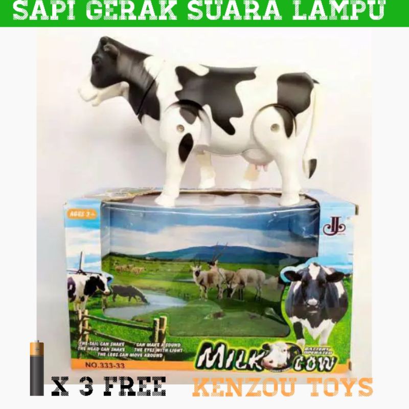 mainan sapi baterai