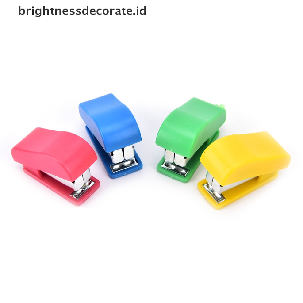 Stapler Mini Tanpa Staples Motif Kartun Untuk Kantor / Sekolah