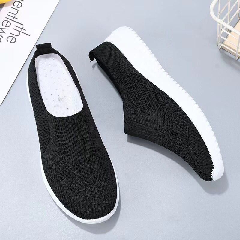 Permata  Sandal Slip On Flyknit Wanita 882 Sandal Selop Nyaman Shoes Women Import
