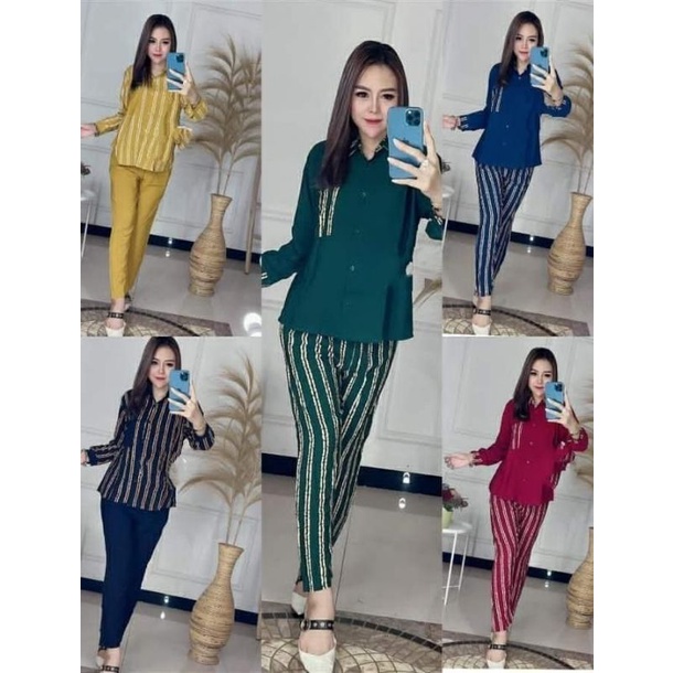 Setelan CPLP Garis Setcel Wanita Linera One Set