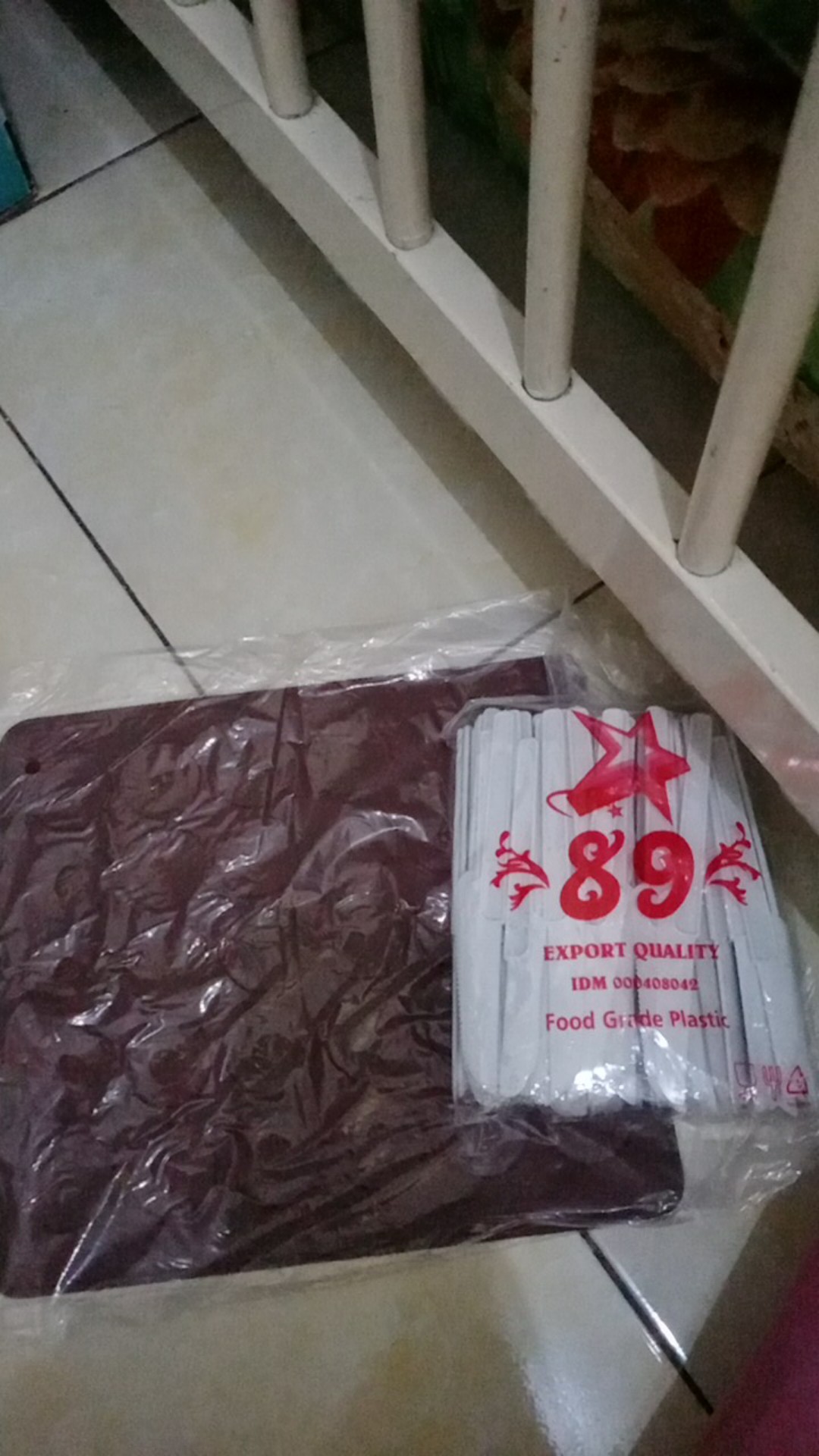 Dapurmami 100 Pcs Pisau Brownies Plastik Bening Kue Roti Cake Transparan Knife