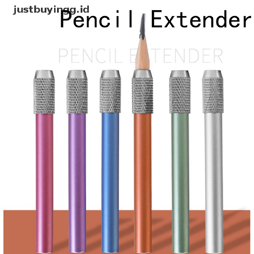 [justbuyingg.id] Colour Metal Pencil Extender Drawing Sleevealuminum Lengthener Lengthening Rod ID