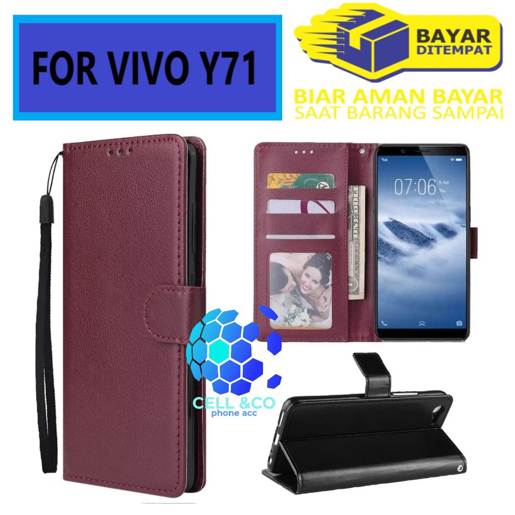 Flip cover VIVO Y71 Flip case buka tutup kesing hp casing flip case leather wallet