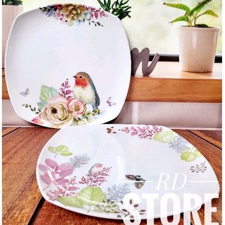 PROMO 1.PCS PIRING KOTAK PERSEGI PRASMANAN MOTIF MELAMINE