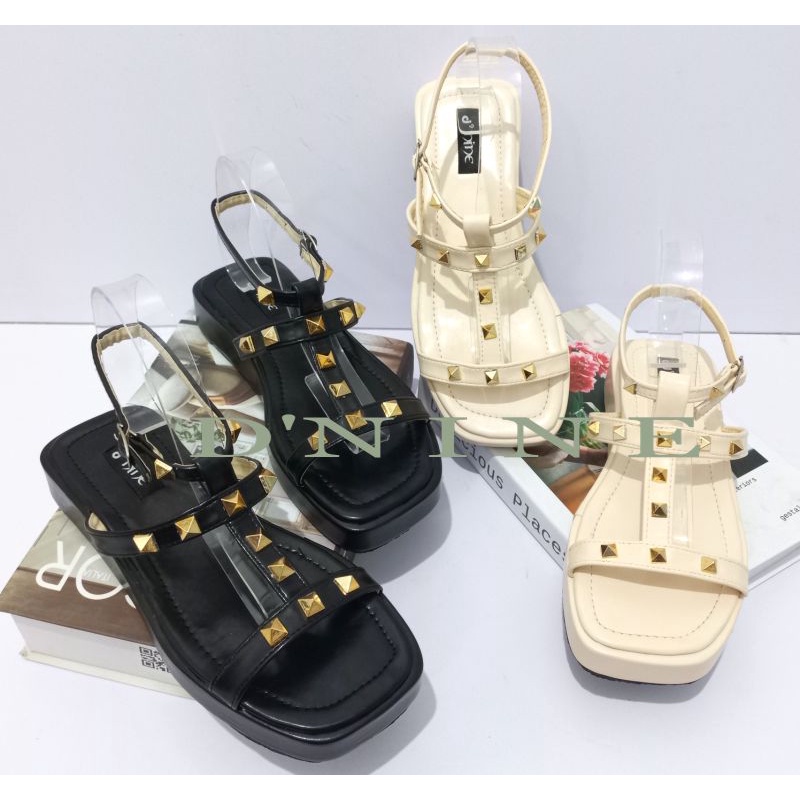 Sandal Wanita Sandal flatporm wedges Stut DN 08