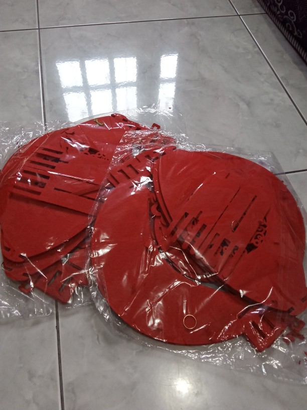 Tworsen Lampion Gantung Chinese Warna Merah Untuk Festival / Rumah