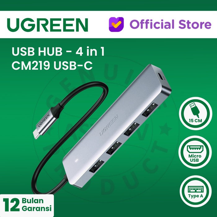 UGREEN 4in1 USB Hub Type C 4 port USB-A - CM219