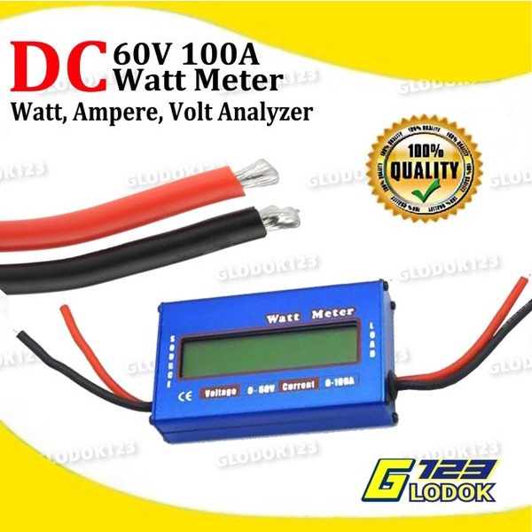 Watt Volt Amper Meter DC 60V 100A Lipo Battery Analyzer Solar Panel