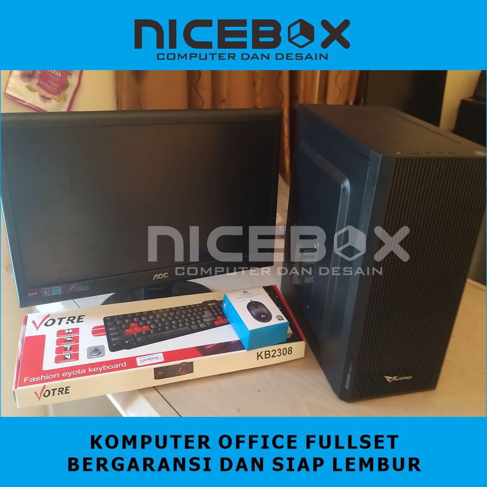 1 Set Komputer Office LCD 19/20inc siap pakai dan siap lembur, bergaransi