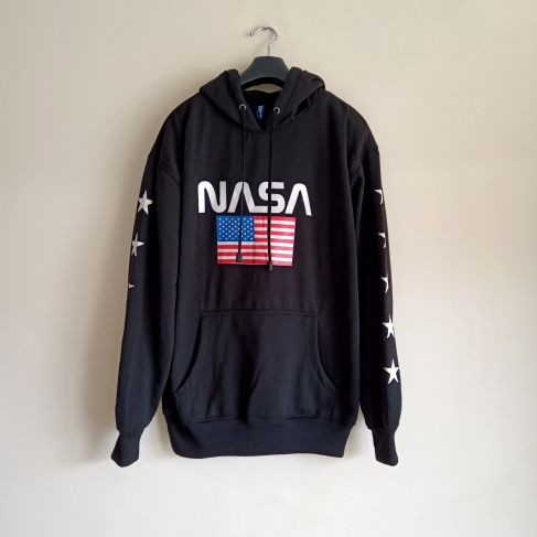 Jaket Hoodie H*M Nasa Hitam Astronot Murah Promo