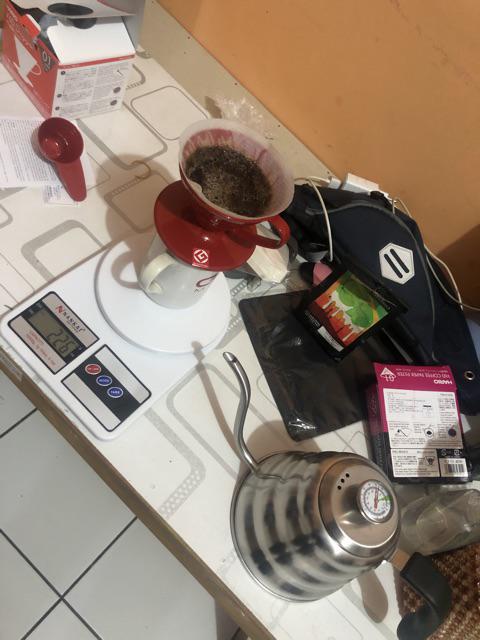 Teko Kopi Coffee Maker Pot V60 Drip Kettle Teko Barista Pembuat Kopi Thermometer Teko Leher Angsa