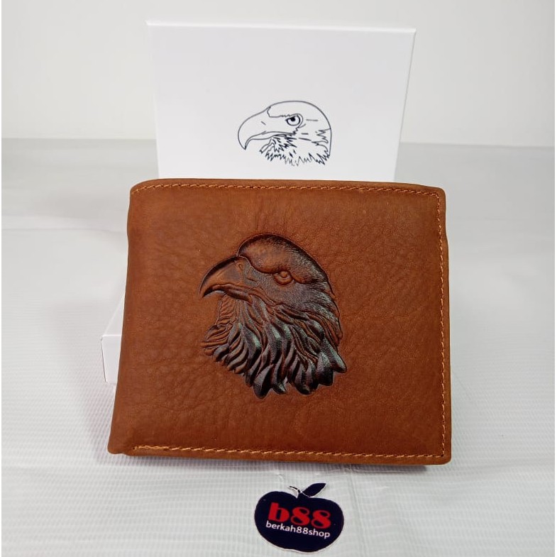 Dompet Kulit Pria Asli Motif Eagle 100% Kulit Asli Import