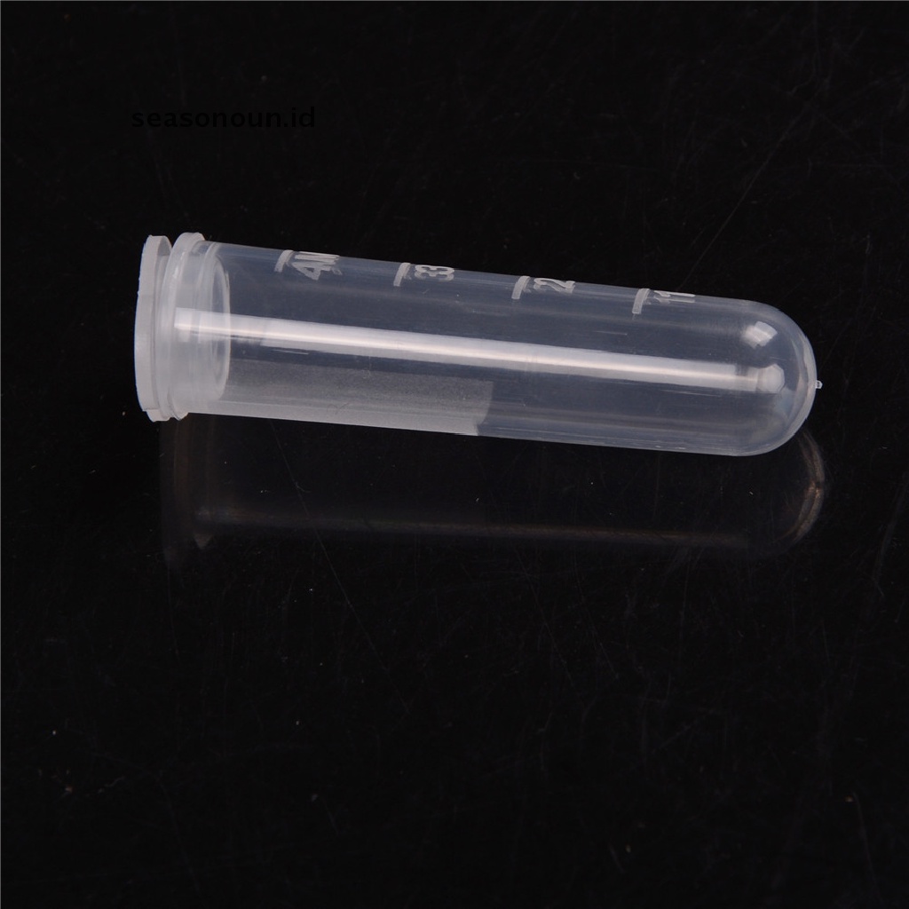 【seasonoun】 30Pcs 5ml Plastic Centrifuge Lab Test Tube Vial Sample Container Bottle with Cap .