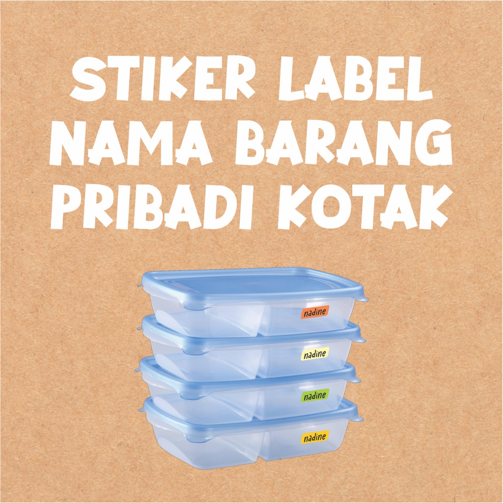 

STIKER LABEL NAMA Name Sticker Label Nama Waterproof Murah cutting kotak banyak