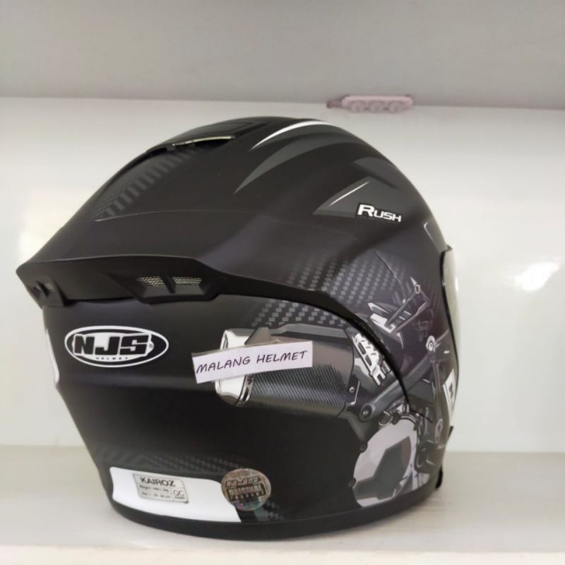 Helm NJS Kairoz Rush Silver (Ongkir Termurah 3kg)-3