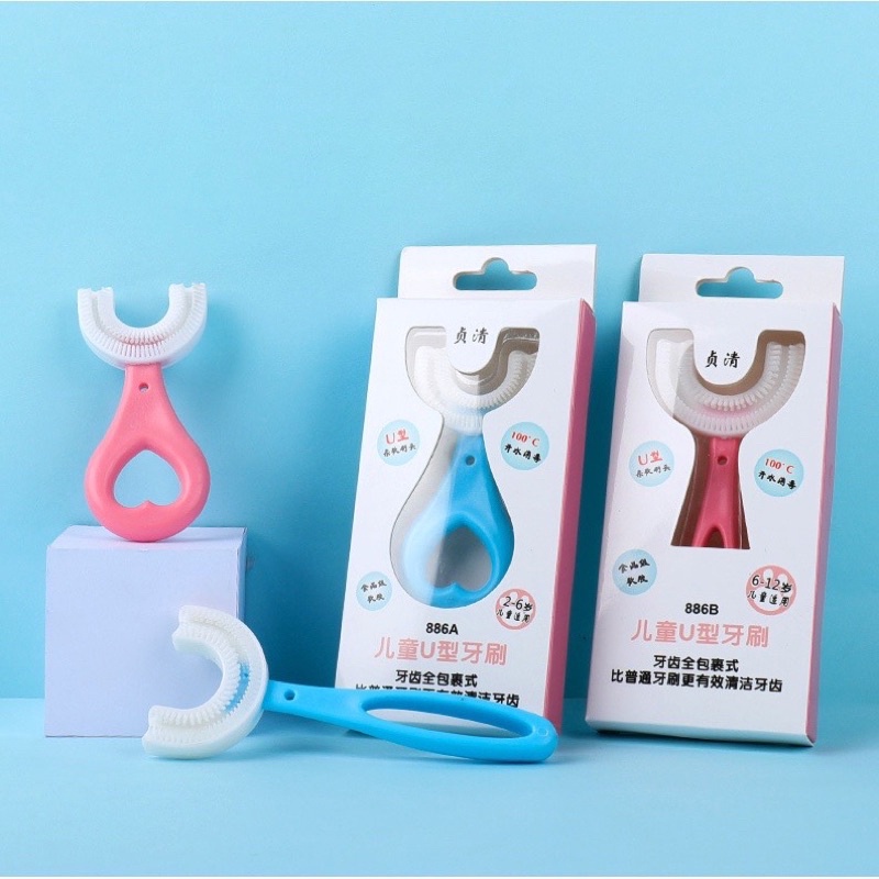 IL - Sikat Gigi Anak Bentuk U Bahan Silikon / Training Toothbrush / Tooth Brush Baby Silicon type U Sikat Gigi Anak Sikat