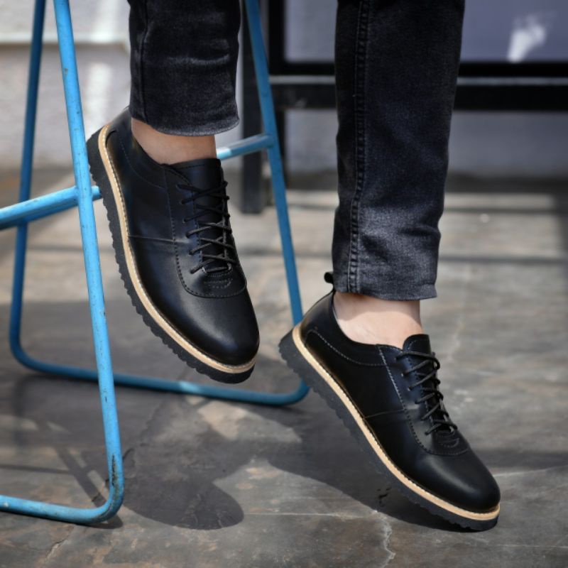 SepatuFormal Pantofel pria Resmi Formal Hitam Coklat Kuliah Kondangan Kerja PNS Guru / Sepatu formal Casual Pria Kantor Kerja Fashion kulit Faux syntetic