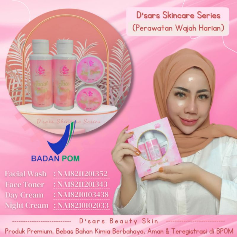 D'Sars Beauty Cream - D'Sars Skincare Series - Perawatan Harian - Cream BPOM