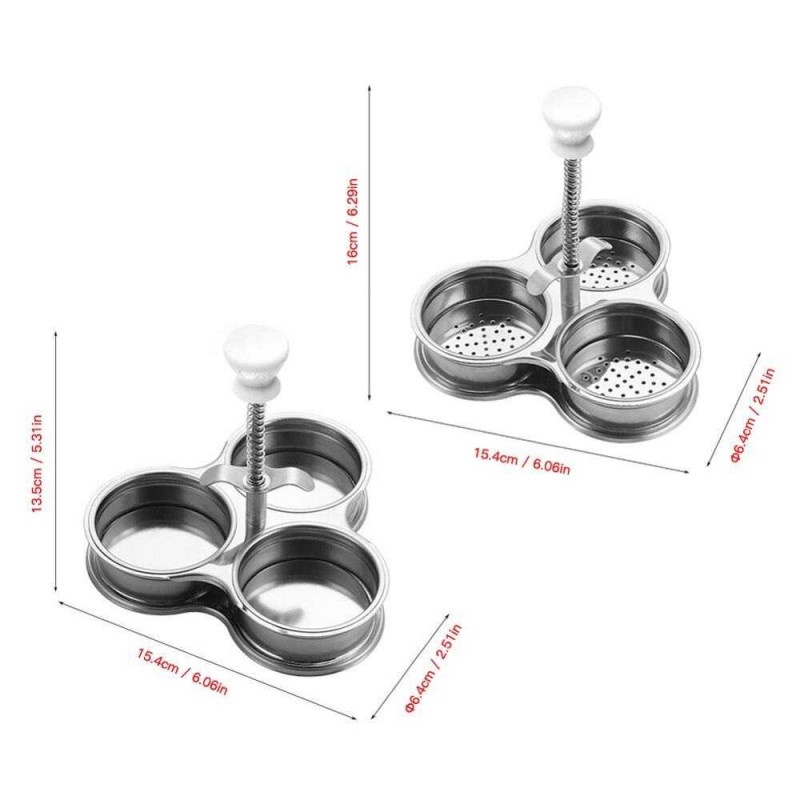 Alat Rebus Telur Cetakan Makan Egg Poacher Perforated Hole Stainless