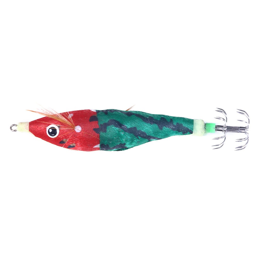 Hengjia 1pc Umpan Pancing Fishing Lure Bentuk Cumi-Cumi Dengan Lampu Led 7 Warna Ukuran 10cm/10g Shrimp Bait