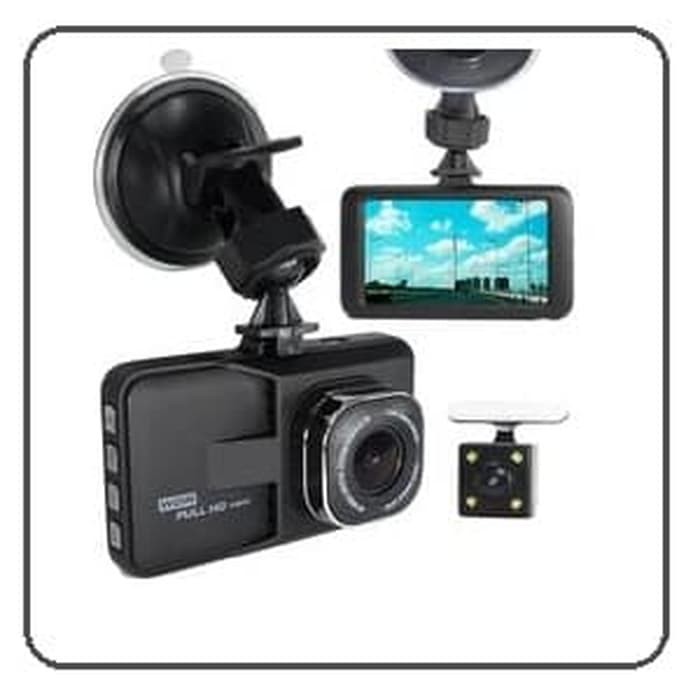 CCTV Mobil Full HD 1080P 3" Dual Camera/ Kamera Mobil/ Car DVR - Kamera Mobil Murah