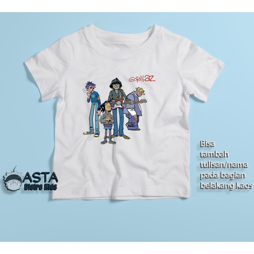 Tshirt Kaos Musik Anak Gorillaz