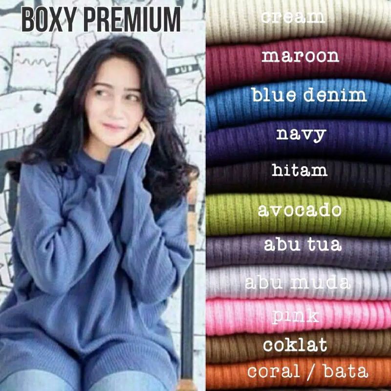 ATASAN WANITA BOXI RAJUT/BLUSE RAJUT