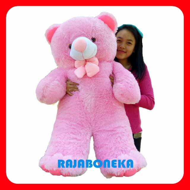 Boneka Teddy Bear Besar Jumbo Pink 1 Meter Beruang Panda Bahan Halus Lembut Murah Berkualitas