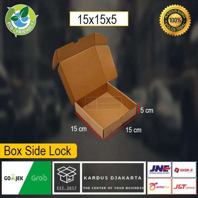 

Kardus Diecut Side Lock/Pizza Uk. 15X15X5 Polos Dan Baru