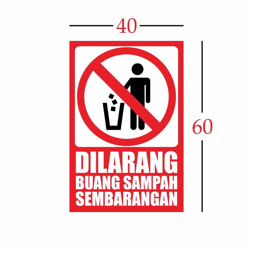 BANNER JANGAN BUANG SAMPAH UKURAN 60X40