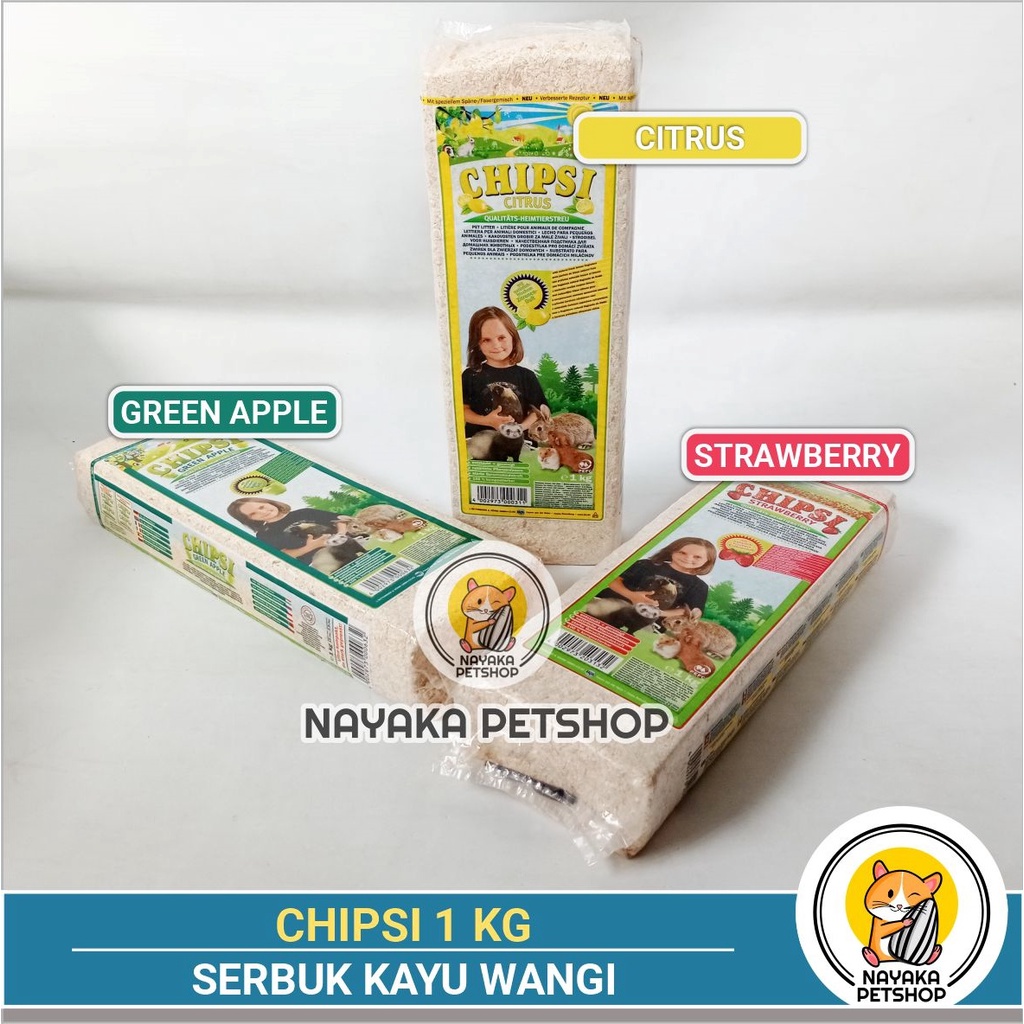 Chipsi 1 Kg Serbuk Kayu Hamster Wangi Buah Apel Jeruk Strawberry Serutan Pet Bedding Alas Kandang Marmut Kelinci Landak Tupai Gerbil Hewan