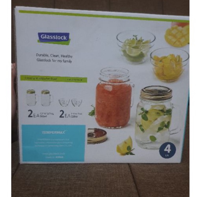 Glasslock Canning Mug Lohas Bowl (4pcs)