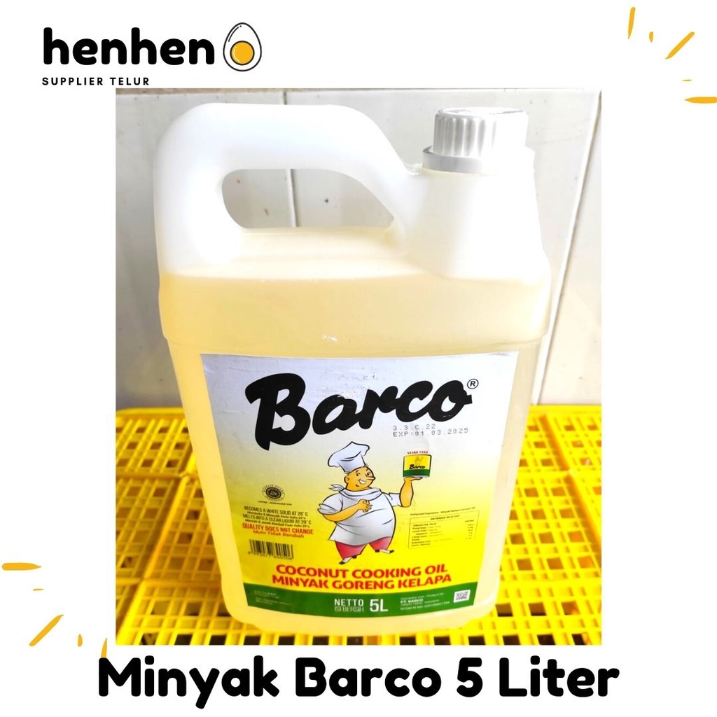 

MINYAK BARCO Dirigen 5 liter COCONUT OIL Henmart