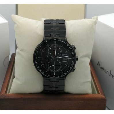 jam tangan alexandre christie oriinal AC 6477MC FULL HITAM