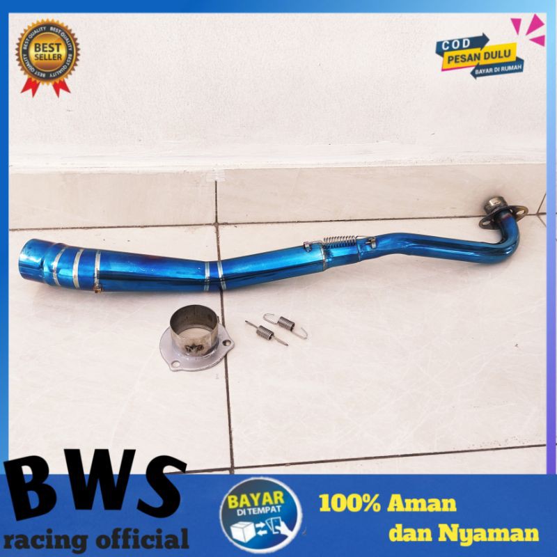 Pipa leher knalpot supra x 125 blue moon dan Adaptor