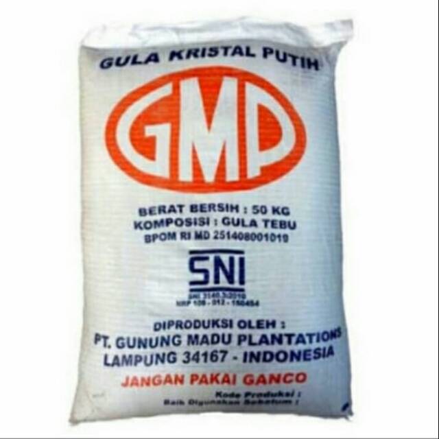 

Gula pasir GMP 50kg Asli Repack 1kg