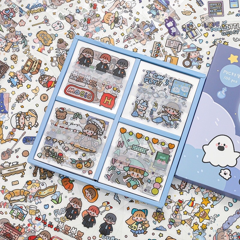 

sticker 2 lembar lucu anak cewe cowo anti air sticker harry potte witch tempel di kertas tumbler kolesi anak cute lucu