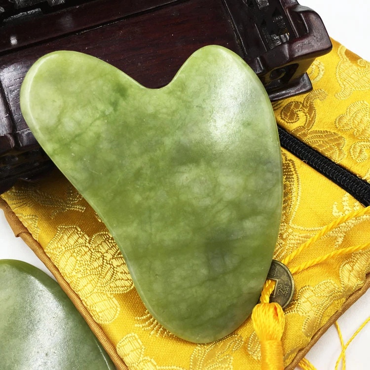 1Pcs Natural Jade Stone Gua Sha Facial Tool