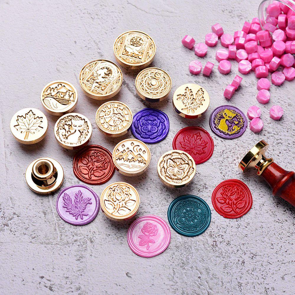 R-flower Wax Seal Stamp Scrapbooking Undangan Festival Pernikahan Tahun Baru Pembungkus Kado Sealing Stamp Head