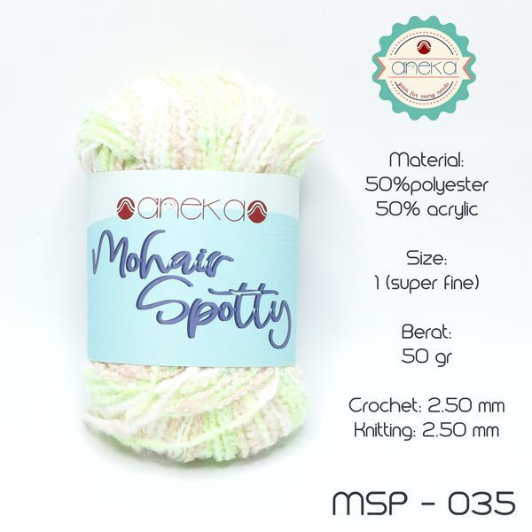 Benang Rajut Katun Mohair Spotty / Mohair Spotty Yarn - 035