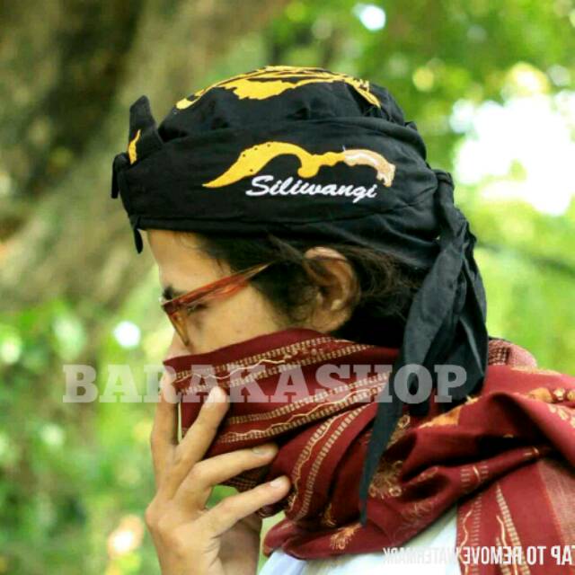 Iket kujang siliwangi,iket sunda iket totopong full bordir, iket sunda praktis