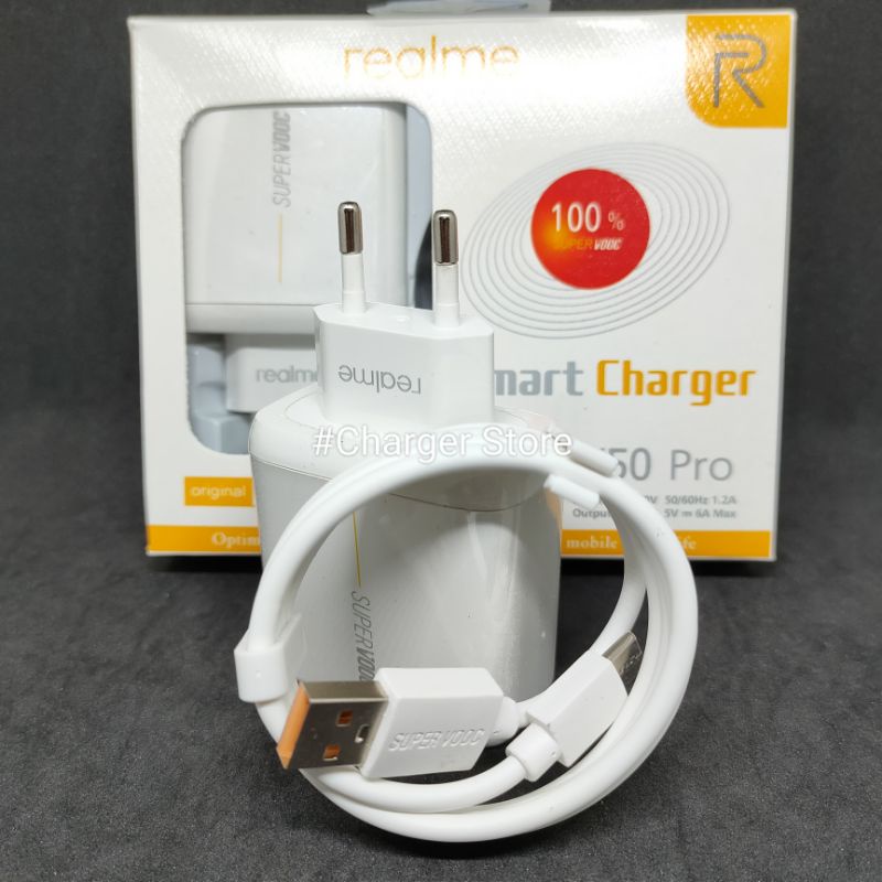 Charger Realme 5V 6A Fast Charging SUPER VOOC Smart Charger Original 100%