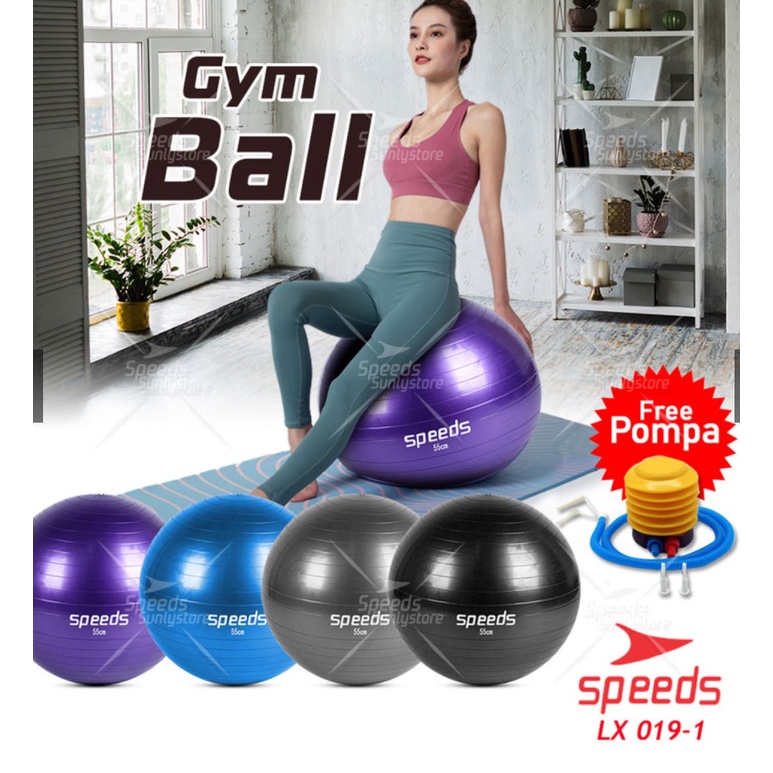 Gymball fitness/Bola yoga alat olahraga Gym ball 55cm,65cm,75cm Bonus Pompa 019